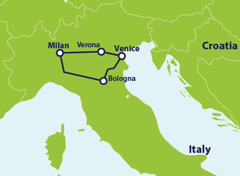 venice milan train eurail map maps